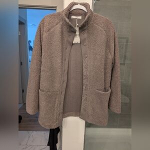 Mango Soft Taupe Teddy Jacket